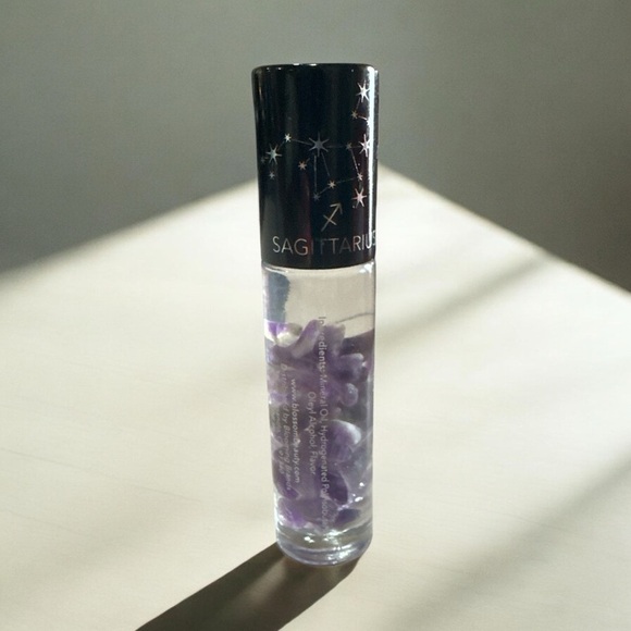 Blossom Sagittarius Zodiac Lip Gloss – Vanilla Scented w/ Crystals - Picture 2 of 3